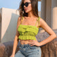 Tie-Shoulder Layered Cropped Cami