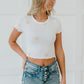 Organic Generation By Day and By Night Embroidered Cropped Tee