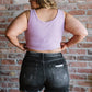 White Birch Back Together Full Size Padded Crop Top