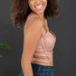 SHOPIRISBASIC Ready to Go Faux Leather Strappy Bustier Crop Top