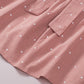 Polka Dot Tie-Back Puff Sleeve Blouse