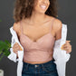 SHOPIRISBASIC Ready to Go Faux Leather Strappy Bustier Crop Top
