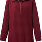 Quarter Zip Dropped Shoulder Spliced Sweatshirt