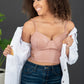 SHOPIRISBASIC Ready to Go Faux Leather Strappy Bustier Crop Top