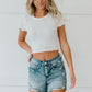 Organic Generation By Day and By Night Embroidered Cropped Tee
