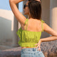 Tie-Shoulder Layered Cropped Cami